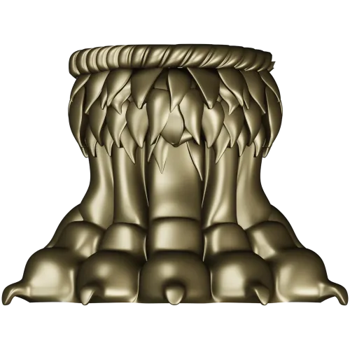Декоративный кронштейн-лапа в стиле акант - 3D STL для ЧПУ