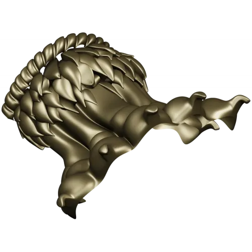 Декоративный кронштейн-лапа в стиле акант - 3D STL для ЧПУ
