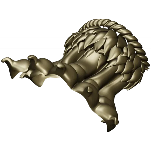 Декоративный кронштейн-лапа в стиле акант - 3D STL для ЧПУ