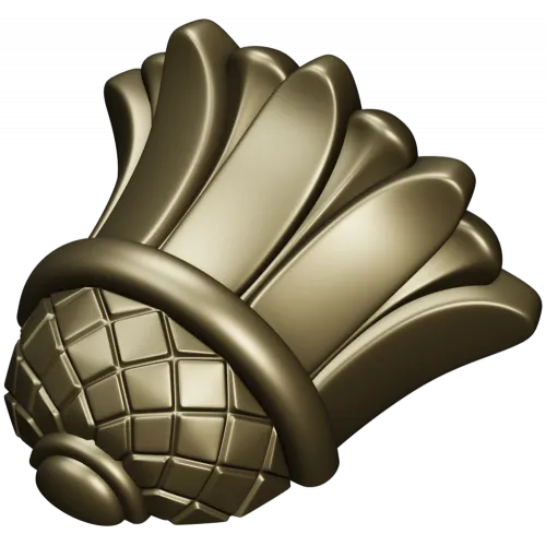 Floral Bud Finial - STL 3D model for CNC