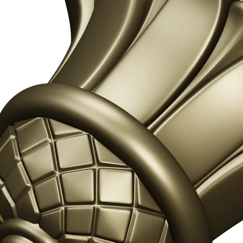 Floral Bud Finial - STL 3D model for CNC
