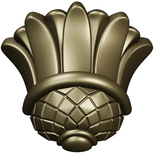 Floral Bud Finial - STL 3D model for CNC