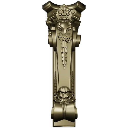 Вензель Белла - декоративный кронштейн, 3D модель STL для ЧПУ