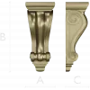 Classical Scroll Corbel - STL 3D Model for CNC