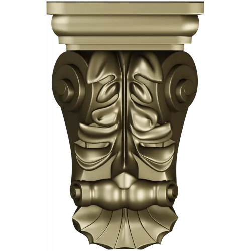 Классический кронштейн с акантовыми листьями - STL для ЧПУ