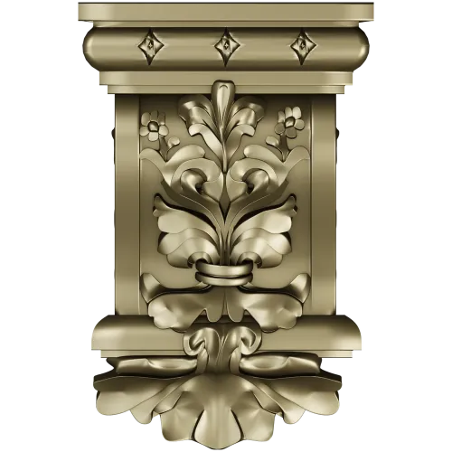 Ornate Acanthus Corbel - STL 3D Model for CNC