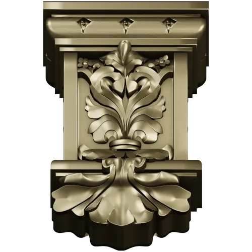 Ornate Acanthus Corbel - STL 3D Model for CNC