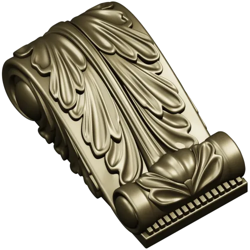 Acanthus Scroll Corbel - STL 3D model for CNC milling