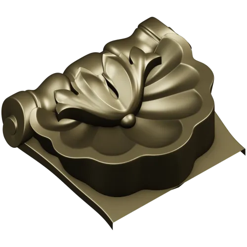 Shell-Scroll Corbel STL for CNC