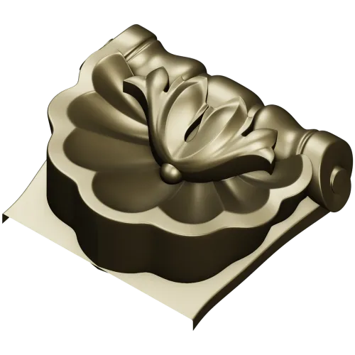 Shell-Scroll Corbel STL for CNC