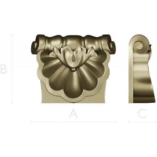 Shell-Scroll Corbel STL for CNC