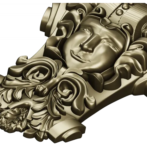 Кронштейн-маскарон для ЧПУ в формате STL