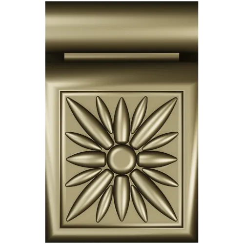 Rosette Scroll Bracket - STL 3D model for CNC milling