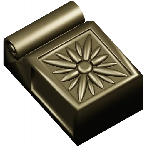 Rosette Scroll Bracket - STL 3D model for CNC milling