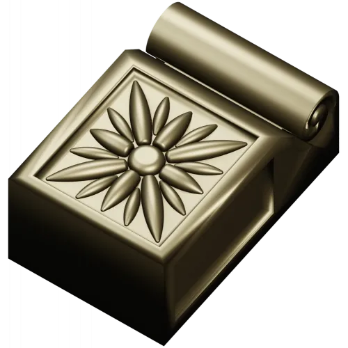 Rosette Scroll Bracket - STL 3D model for CNC milling