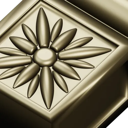Rosette Scroll Bracket - STL 3D model for CNC milling