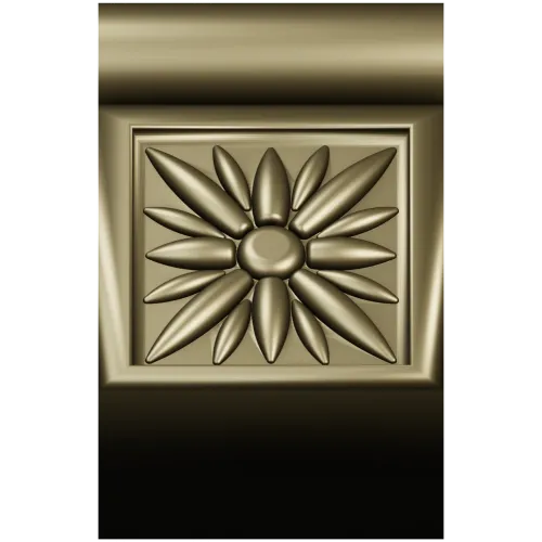 Rosette Scroll Bracket - STL 3D model for CNC milling