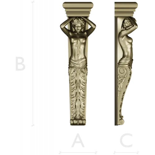 Muse Caryatid Bracket STL for CNC