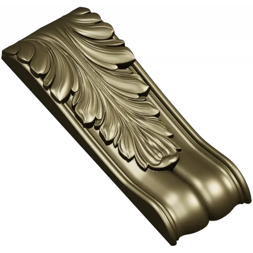 Ornate Acanthus Bracket - STL for CNC