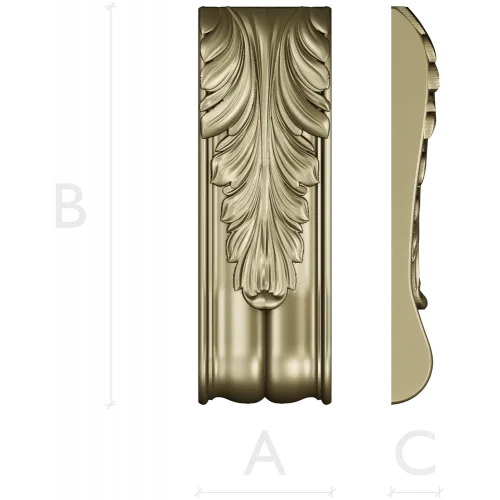 Ornate Acanthus Bracket - STL for CNC