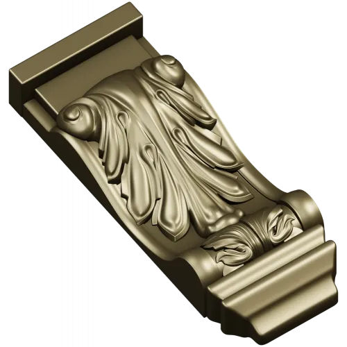 Декоративный кронштейн с акантом - STL 3D модель для ЧПУ