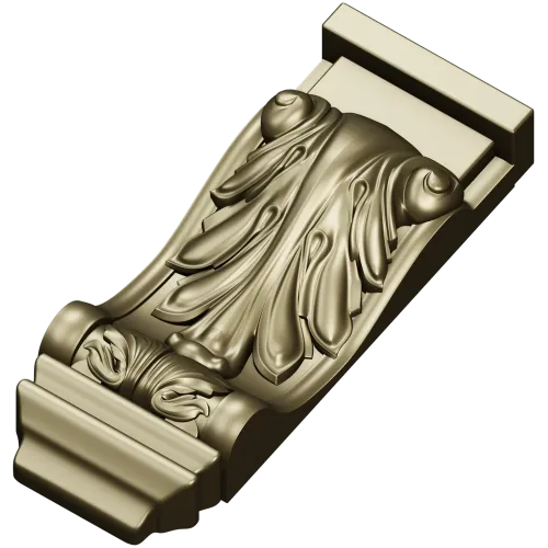 Декоративный кронштейн с акантом - STL 3D модель для ЧПУ