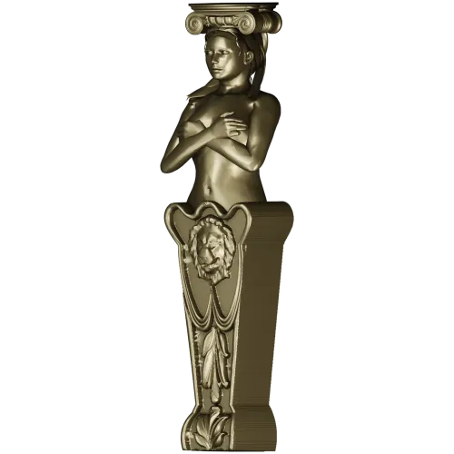 Caryatid Corbel - STL 3D model for CNC carving