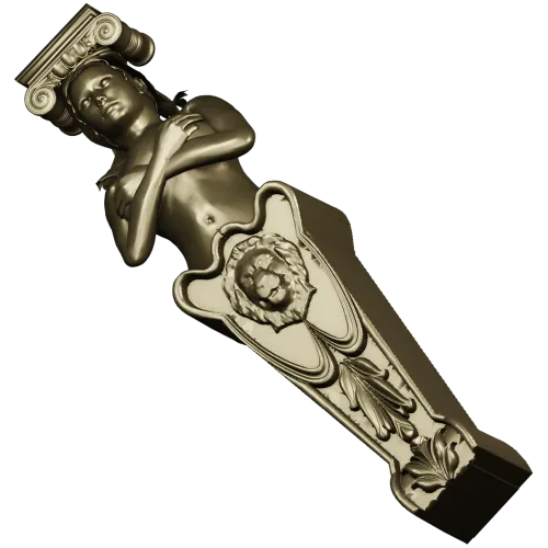 Caryatid Corbel - STL 3D model for CNC carving