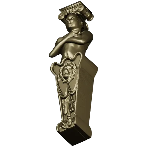 Caryatid Corbel - STL 3D model for CNC carving