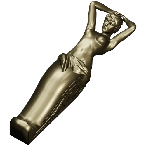 Elysian Caryatid Bracket - high-relief STL 3D model for CNC