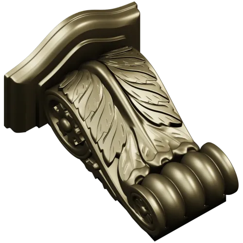Acanthus Scroll Corbel - STL 3D model for CNC