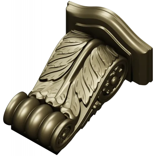Acanthus Scroll Corbel - STL 3D model for CNC