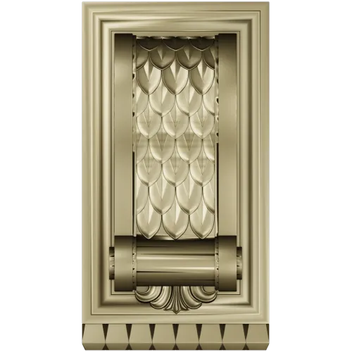 Scales & Scroll Decorative Bracket - STL 3D model for CNC