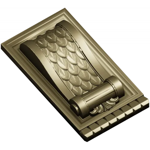 Scales & Scroll Decorative Bracket - STL 3D model for CNC