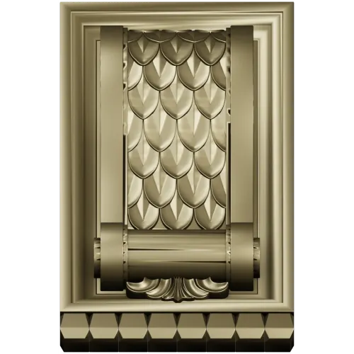 Scales & Scroll Decorative Bracket - STL 3D model for CNC