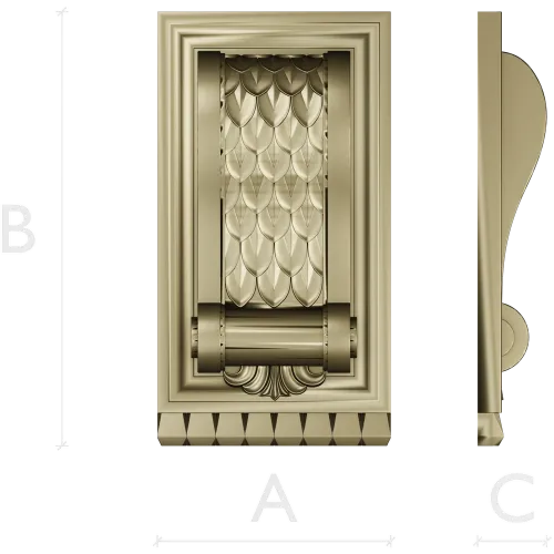 Scales & Scroll Decorative Bracket - STL 3D model for CNC
