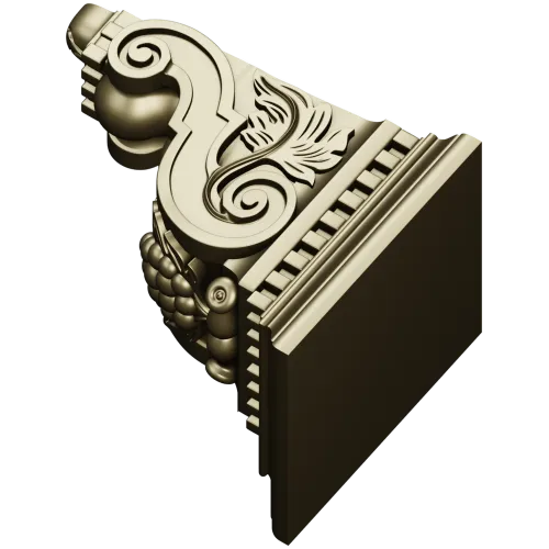 Regal Acanthus Corbel STL for CNC Milling