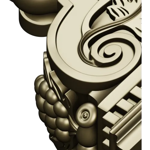 Regal Acanthus Corbel STL for CNC Milling