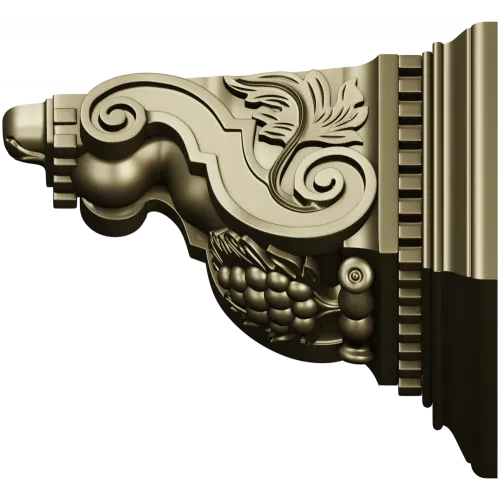 Regal Acanthus Corbel STL for CNC Milling