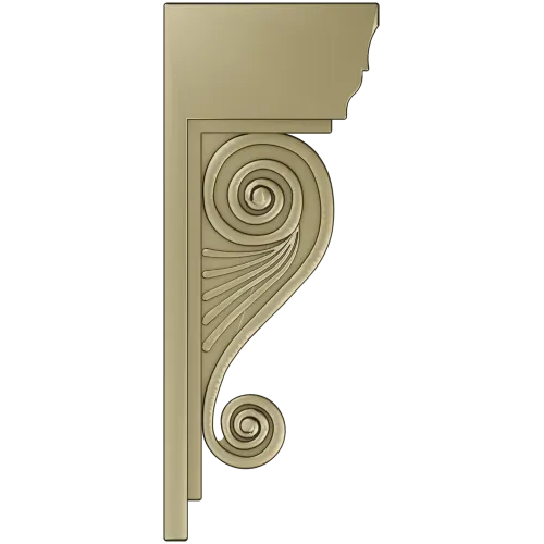 Classic Scroll Corbel STL for CNC