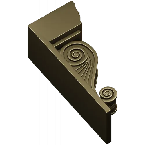 Classic Scroll Corbel STL for CNC