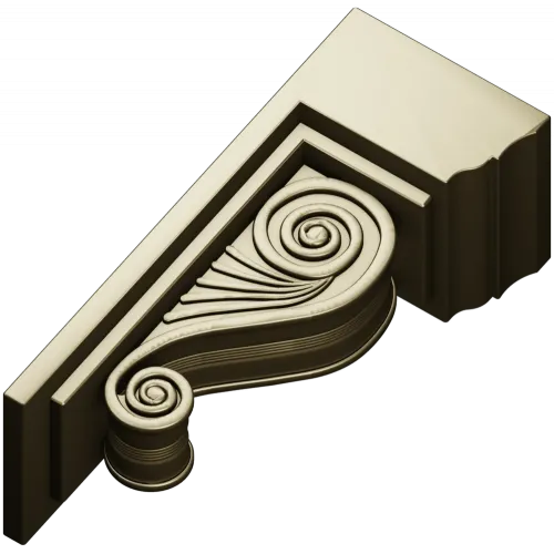 Classic Scroll Corbel STL for CNC
