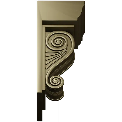 Classic Scroll Corbel STL for CNC