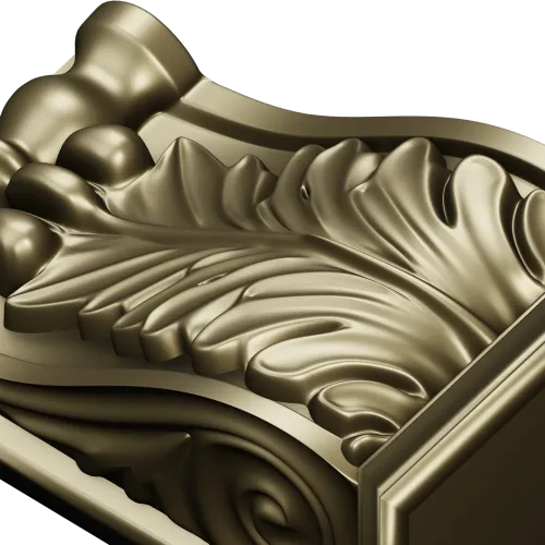 Classical Acanthus Corbel STL for CNC milling - high-relief 3D model