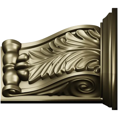 Classical Acanthus Corbel STL for CNC milling - high-relief 3D model