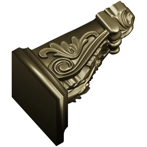 Imperial Acanthus Corbel STL 3D model for CNC