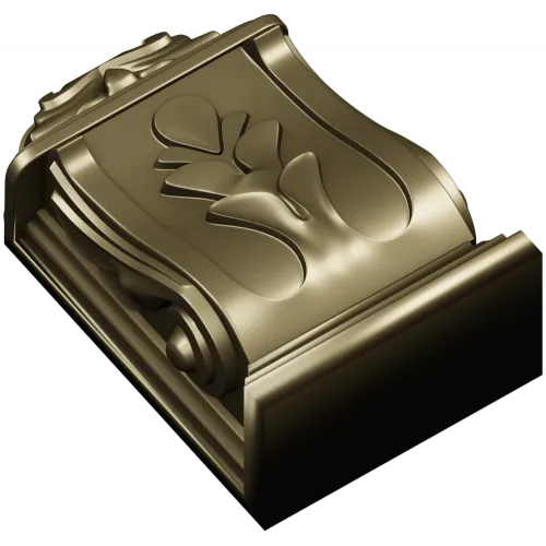 Acanthus Scroll Bracket STL for CNC Milling