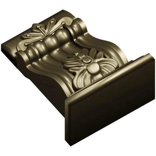 Regal acanthus corbel 3D STL for CNC milling
