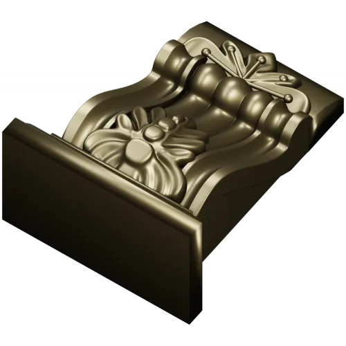 Regal acanthus corbel 3D STL for CNC milling