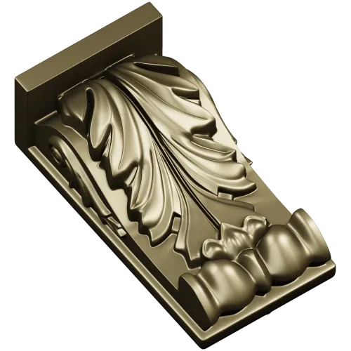 Acanthus Scroll Corbel - STL 3D Model for CNC Milling